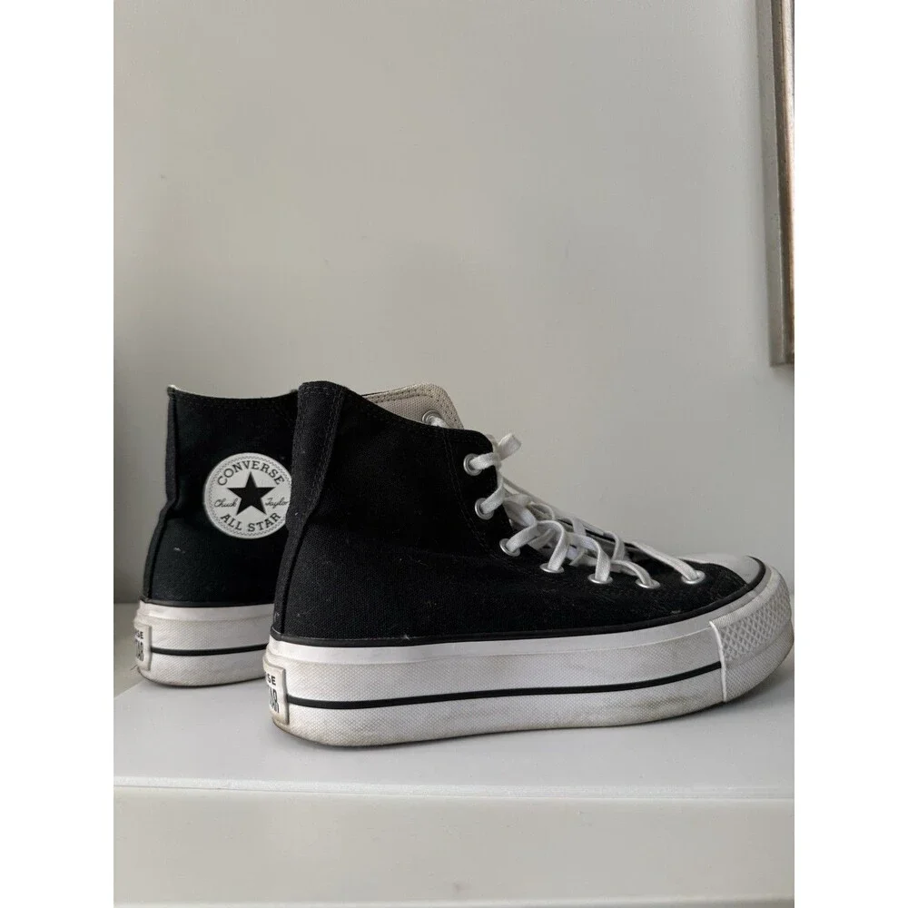 Size 7 - Converse Chuck Taylor All Star Platform Canvas High Top - Black